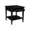 International Concepts Rectangle Spencer End Table, 24 W, 24 in L, 25 in H, Wood, Black OT46-8E - alternate 10